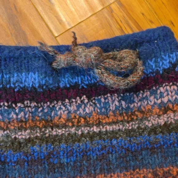 Multicolor Knit Storage Bag
